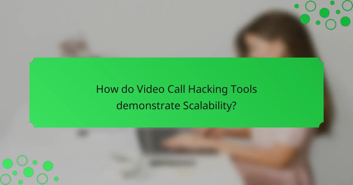 How do Video Call Hacking Tools demonstrate Scalability?
