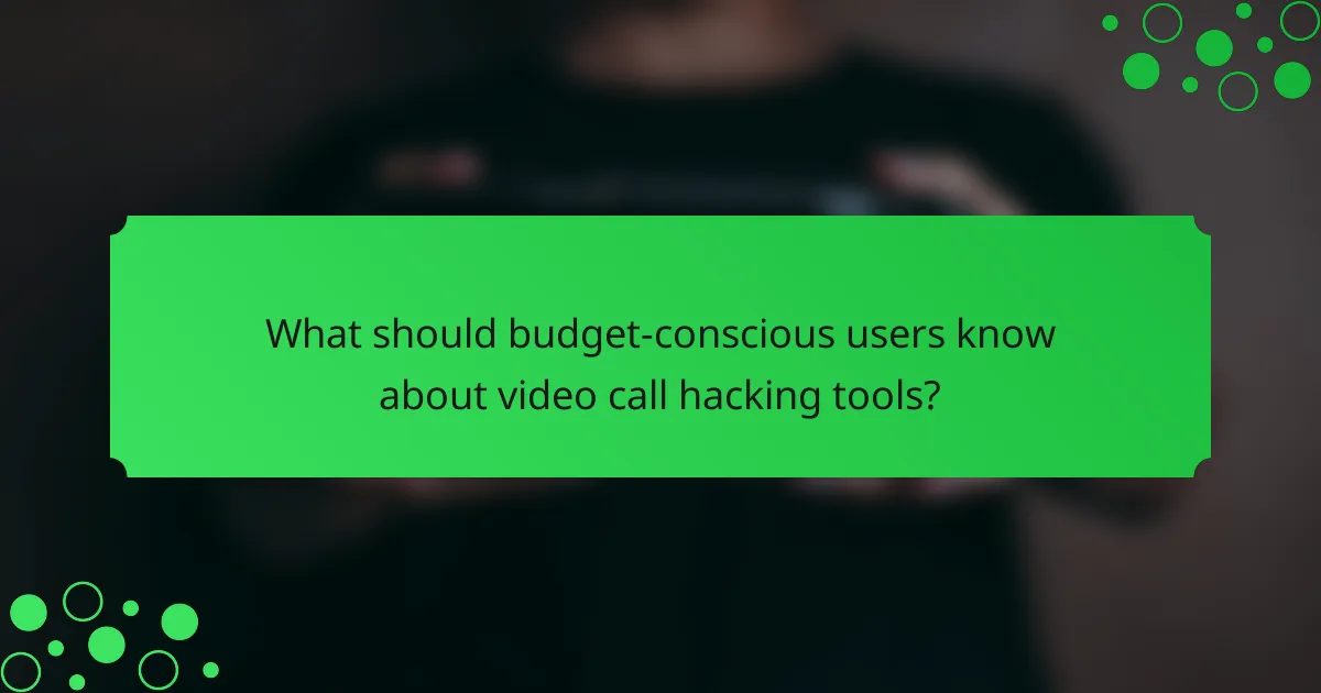 What should budget-conscious users know about video call hacking tools?